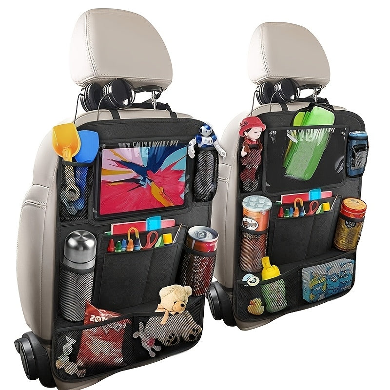 Car Seat Organizer, Multi-functional Car Interior Storage Bag, Rear Seat iPad Storage Pouch