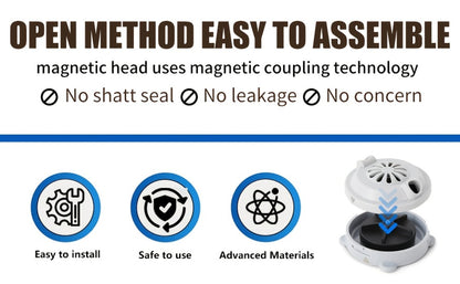 Pipeless Jet Motor Replacement for Pedicure Spa Chair - Magnetic Jet Head with Propeller & Cap, Model P153, Compatible with LURACO & Most Pedicure Bowls, Nail Salon Equipment Part