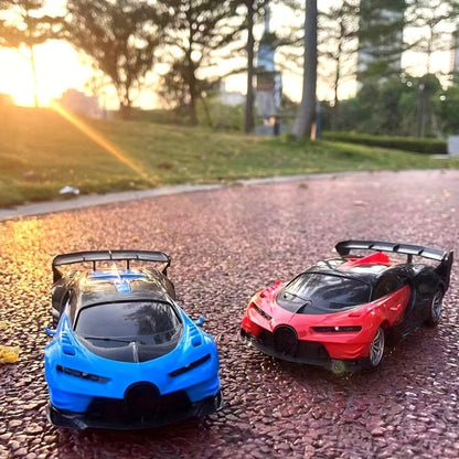 High-Speed Drift RC Car 1:24 Scale with LED Lights 4-Channel Simulation Model Remote Control Car for Kids Boys Girls – Green Blue Black Red Black, Birthday Christmas Halloween Gift Ages 6+