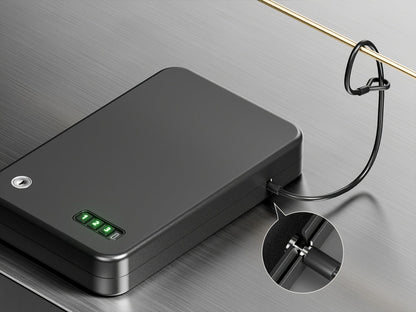 Gun Safe - Portable Pistol Safe Box with Electronic Password & Key Access, USB-C Powered, Silent Mode, Compact Security Lock Box for Home, Car, Travel, Office & Dorm