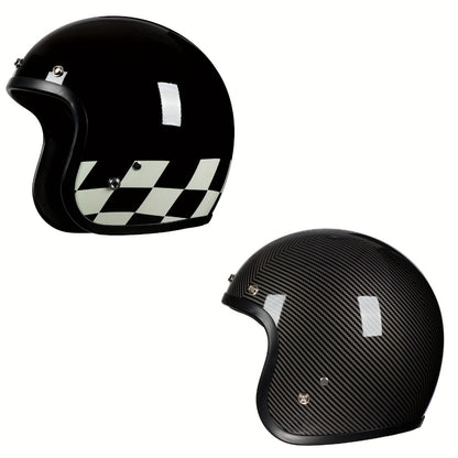 3/4 Open Face Motorcycle Helmet – Wide Field of Vision, Lightweight Shell, Multiple Graphic Styles, Easy-Clean Design, Adult S/M/L/XL