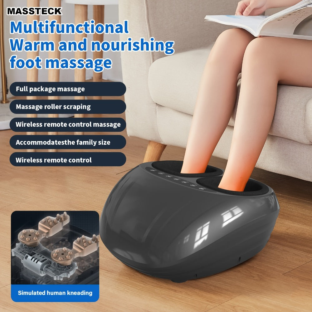 Shiatsu Foot Massager Machine with Heat – Deep Kneading Electric Foot Massager for Plantar Fasciitis, Tired Muscles & Arch Pain Relief | Fits Men Up to Size 12 | Home & Office Use | Gift for Mom, Dad & Seniors