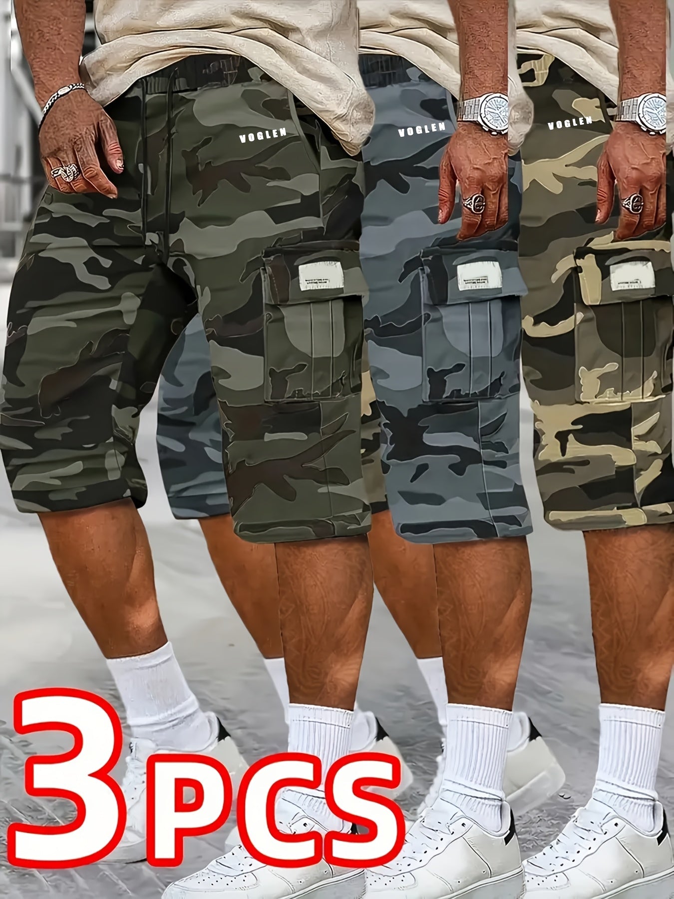 Men's Cargo Shorts - Stretch With Pockets Modern Style 738085