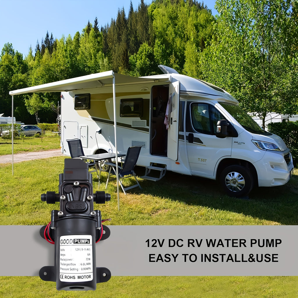 1/2/3pcs 12V Self Priming Sprayer, 130PSI High Pressure Portable Electric Water Pump, Durable ABS Material, for Camper Van, Car Wash, Tap Water Pressurization, Fish Tank, Bath, RV, And More, Without Battery