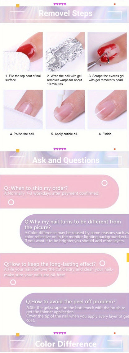 Builder Gel Nail Extension Kit – Quick Build UV LED Acrylic Gel in White Nude Pink Crystal for Nail Construction Overlay Sculpting Salon & Home Manicure 15g 0.51oz