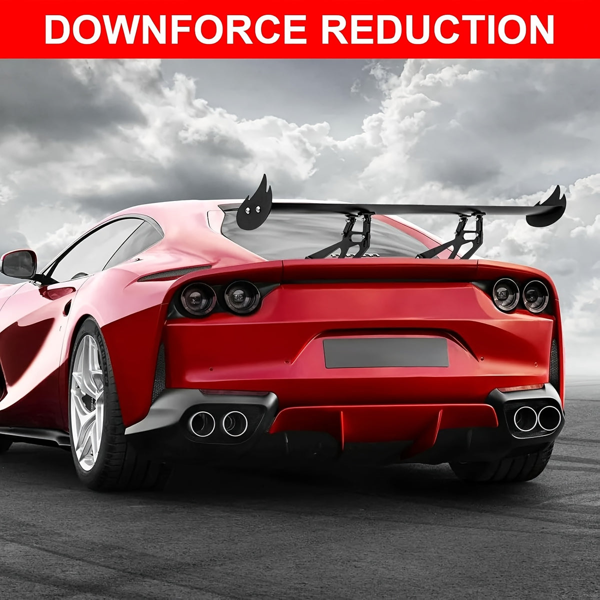 43.3-Inch Enhanced Wing Spoiler Universal Adjustable GT GTR Style Rear Sport Spoiler for 99% of Sedan Vehicles, Tuning Additions Trim Tail Air Deflector Dam Trunk Lip in Glossy Black Or Carbon Style Decoration