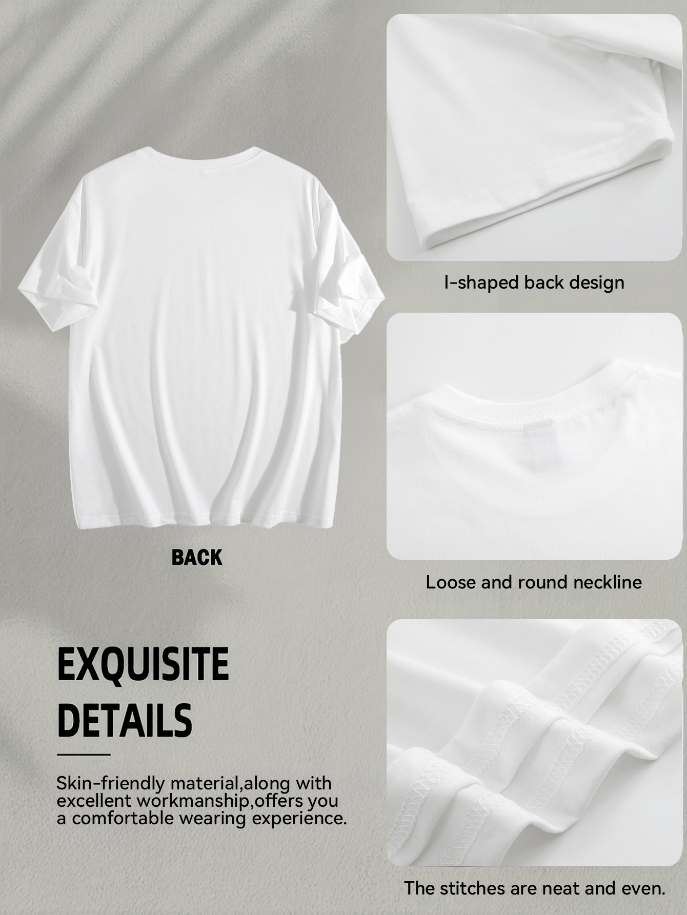Men's Oversized T-Shirt - Round Neck Short Sleeve Weekend Style