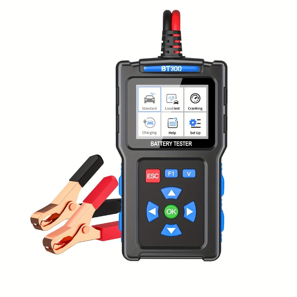 Car Battery Tester 12V 24V 20-2000 CCA Automotive Battery Load Tester and Alternator Tester for AGM GEL Lead-Acid Batteries Multi-Language BT3001
