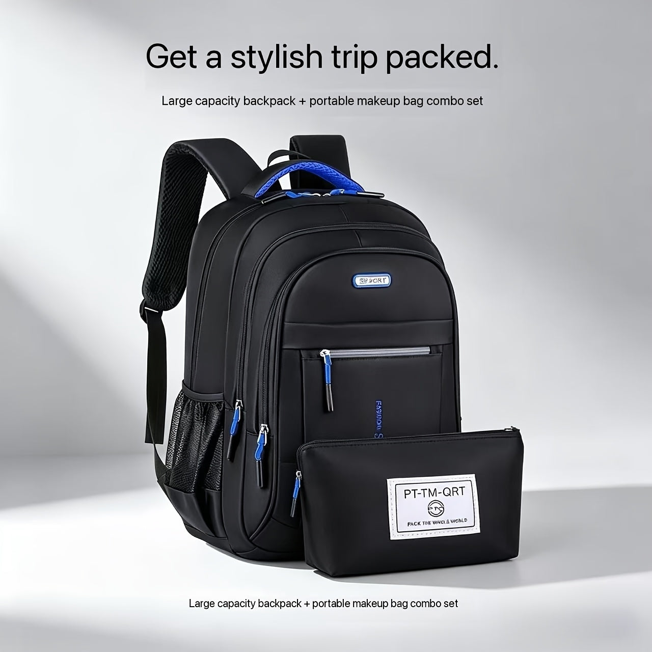 Business Travel Backpack for Men – Large Capacity Durable Nylon, Multi-Compartment, Adjustable Shoulder Straps, Dual-Purpose Campus & Work Bag | Available as Body Bag or Handbag & Shoulder Bag Set