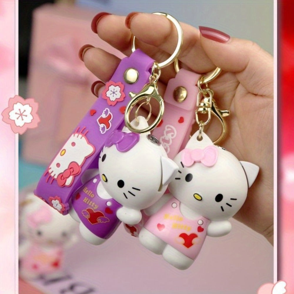 3D Cartoon Cute Character Lighter with Keychain - Red Flame Gas Lighter | Kawaii Design | Pink & Purple | Fun Gift Idea | Butane Not Included