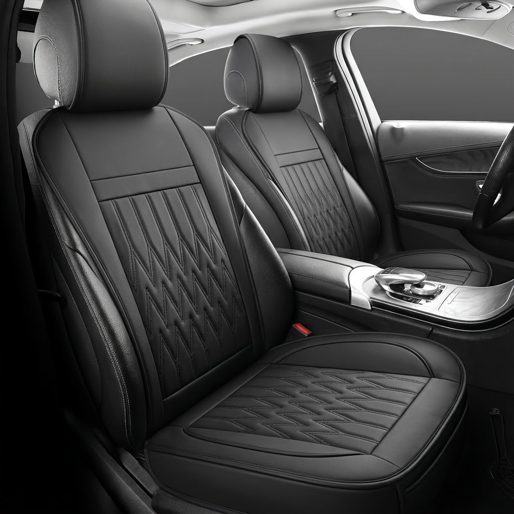 Car Seat Covers Front Pair – Universal Fit Bucket Seat Protector, Anti-Slip Full Surround High-Back Design, 15 Colors, Fits Cars SUVs Trucks