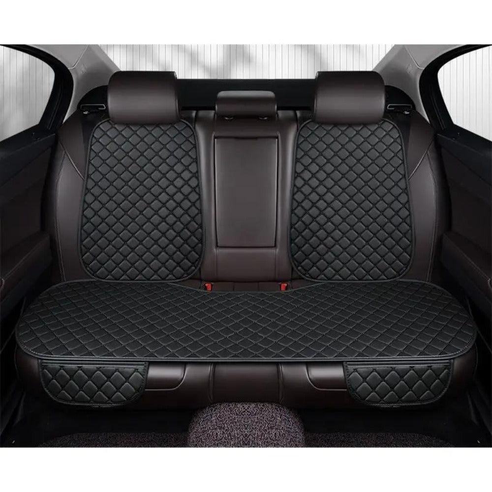 Car Back Seat Protector Waterproof, Universal Fit Anti-Stain Splash Guard Seat Cover for Car Interior, Durable Easy-Clean Rear Seat Cushion Liner in Black & Red