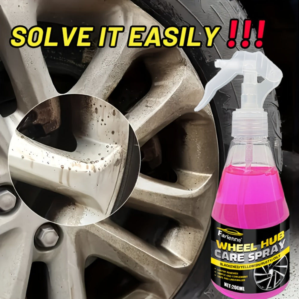 Iron Remover Spray for Wheels - Brake Dust Cleaner, Fallout Remover, Rust Protection for Alloy, Chrome, Painted & Steel Wheels, All Vehicles, Includes Microfiber Towel, 6.76 oz