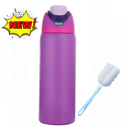 32oz Insulated Water Bottle with Straw - 304 Stainless Steel Vacuum Flask Keeps Cold 24H Hot 12H, Large Capacity Leak-Proof Sports Bottle for Gym, Camping, Office & Outdoor Adventures
