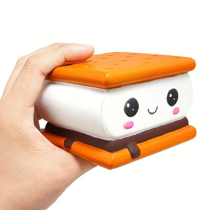 Chocolate Cookie Squishy Slow Rising Toy – Soft PU Sensory Fidget Squeeze Toy for Kids | Non-Toxic, Safe, Stress Relief | Butter & Chocolate Scented