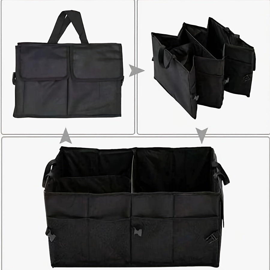 1pc Of Car Trunk Storage Bag - Large Capacity Car Storage Bag With Insulation Layer, Household Storage Bag With Handle, Foldable Trunk Storage Box, Suitable For SUVs And Sedans, Sturdy Foldable Car Storage Bag For Storing Car Parts, Tools