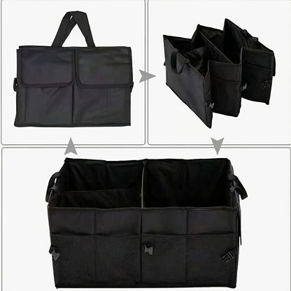 1pc Of Car Trunk Storage Bag - Large Capacity Car Storage Bag With Insulation Layer, Household Storage Bag With Handle, Foldable Trunk Storage Box, Suitable For SUVs And Sedans, Sturdy Foldable Car Storage Bag For Storing Car Parts, Tools