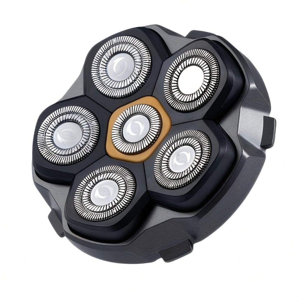 6D Magnetic Rotary Head Shaver IPX7 Waterproof Rechargeable – Quiet Motor Bald Head Shaver & Beard Trimmer with Replaceable Magnetic Blade Heads, Wet Dry Grooming Kit Gift for Men