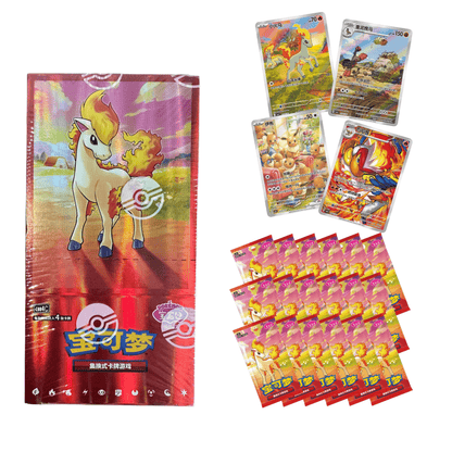 Pokemon TCG Gem Pack Vol 4 Booster Box CBB4C Simplified Chinese | 18 Packs 72 Full Holo Cards | Year of the Horse Ponyta IR Chase | Collector Gift