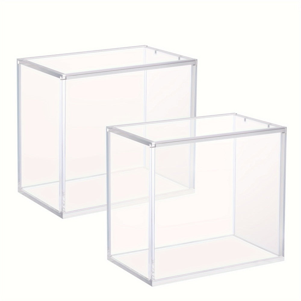 Acrylic Booster Box Display Case with Magnetic Lid – Thick 5mm Clear Protective Storage for Pokemon TCG Card Collectors, 3/4/6 Pack, 5.8"x3.5"x5.3"