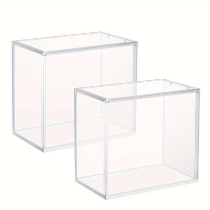 Acrylic Booster Box Display Case with Magnetic Lid – Thick 5mm Clear Protective Storage for Pokemon TCG Card Collectors, 3/4/6 Pack, 5.8"x3.5"x5.3"