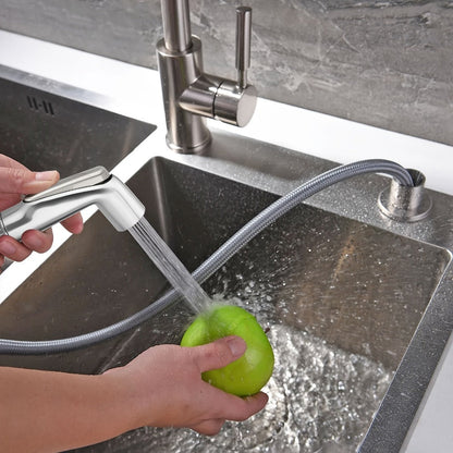 Kitchen Sink Side Sprayer Head Universal Replacement – Quick Connect Pull-Out Faucet Nozzle, Fits Kohler Delta Moen Oakbrook Glacier Bay & Most Spray Hoses, Scratch-Resistant ABS Chrome Finish