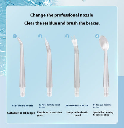 Smart Chip Water Flosser Cordless Oral Irrigator USB Rechargeable 4 Nozzles Orthodontic Tip 3 Cleaning Modes Portable Electric Dental Water Pick for Braces Gum Health Travel Home Men Women