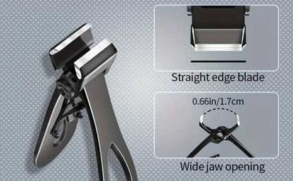 Heavy Duty Toenail Clippers Set 3 Piece for Thick Nails — Wide Jaw Stainless Steel Straight & Angled Nail Clipper with Nail File, Large Nail Cutter for Men Seniors Women Ingrown Toenail Pedicure Tool