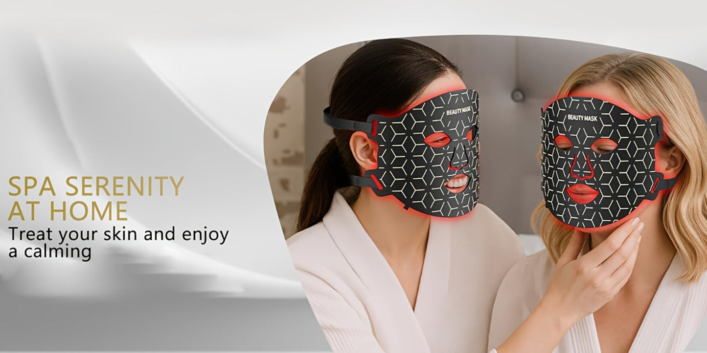 LED Face Mask – 7-in-1 Red Light Therapy for Face & Neck, 93+80 LED Beads, Separate Silicone Applicator, 1800mAh Rechargeable, Adjustable Color Brightness & Timer, Anti-Aging Skin Care Gift for Women