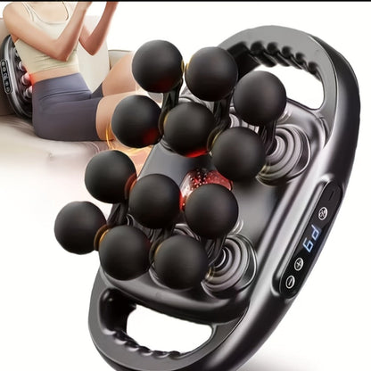 Fascia Gun Multi-Head Deep Tissue Massager – 9 High-Frequency Modes for Leg, Waist, Back & Hip Muscle Relief | Ergonomic Compact Design with High-Performance Motor for Fitness Recovery