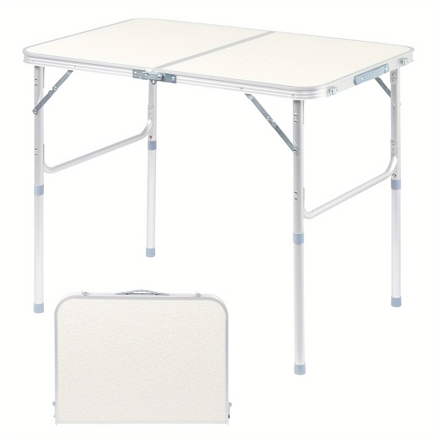 Outdoor Folding Picnic Table – Aluminum Alloy Rectangle Camping Table, Lightweight & Durable, Multi-Size 3ft/4ft for Patio, Backyard & Camping