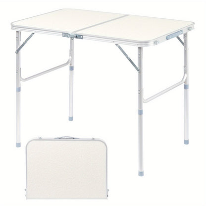 Outdoor Folding Picnic Table – Aluminum Alloy Rectangle Camping Table, Lightweight & Durable, Multi-Size 3ft/4ft for Patio, Backyard & Camping
