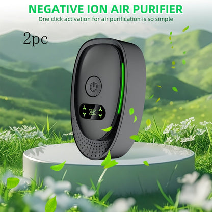 Portable Ozone Air Purifier & Sanitizer | Formaldehyde, Smoke & Dust Eliminator for Home, Office, Car & Bedroom | Low Power Allergy Relief Air Cleaner | 2pc & 8pc Pack | Black & White