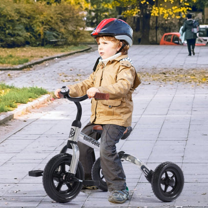 3-in-1 Kids Tricycle Balance Bike Carbon Steel Frame EVA Wheels Foldable Detachable Pedal Adjustable Seat 55 lb Indoor Outdoor Ride-On Gift Boys Girls Ages 2-5 Green