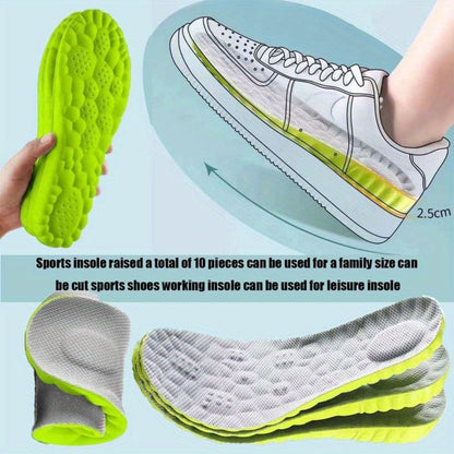 Foam Cushion Insoles 8pcs (4 Pairs) – Breathable Anti-Sweat Sports & Work Insoles for Men & Women, EU 35-46