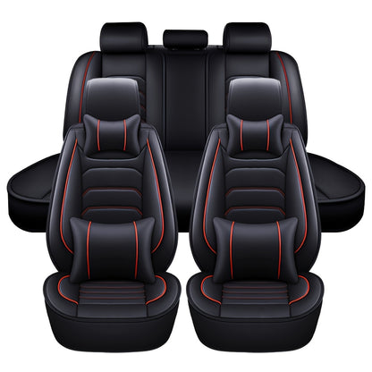 Faux Leather Car Seat Covers 5-Seat Full Set – Waterproof 360° Protection, Foam Padding, Universal Fit for SUV, Truck & Sedan (6 Colors)