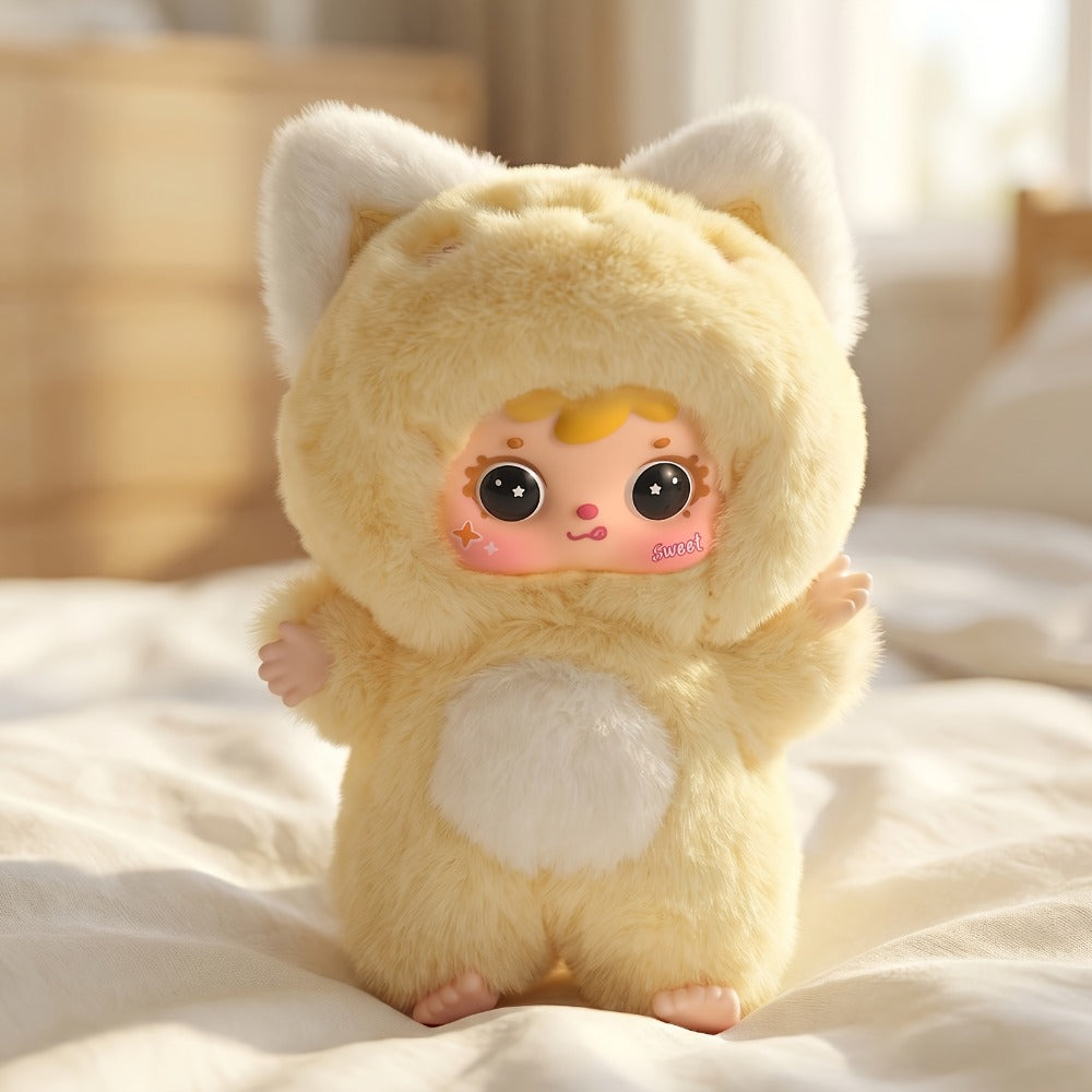 Kawaii Plush Keychain Charm – Cute Pet Healing Doll Rabbit Bear Stuffed Animal Bag Pendant, Random Style, Birthday Gift for Girls & Teens