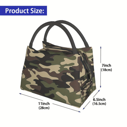 Insulated Lunch Bag Reusable Polyester Tote 11x6.5x7 In – Leakproof Thermal Cooler Bag for Work, Office, School, Camping, Picnic & Beach, Lightweight & Durable Everyday Lunch Carrier for Men & Women