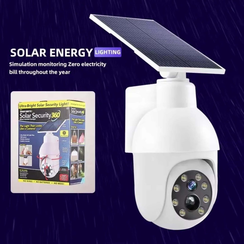 Solar Security Light with Fake Camera Design – Motion Sensor Outdoor LED Warning Light, Solar Powered, Weatherproof, Dummy Camera Style Deterrent for Home, Yard, Garage & Driveway
