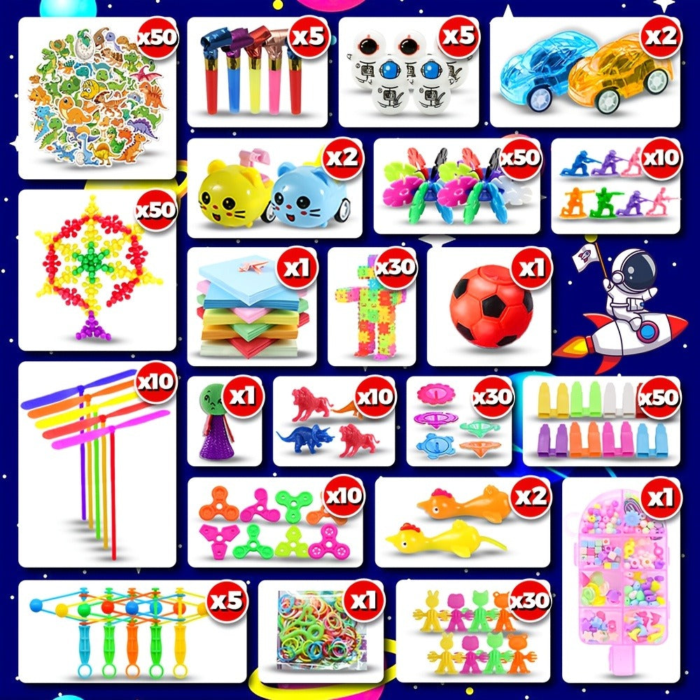 Bulk Party Favor Toys 600 Pieces – Mixed Color Novelty Fidget Toy Assortment for Easter Egg Fillers, Kids Birthday Goodie Bags, Classroom Prize Box Rewards & Holiday Gifts