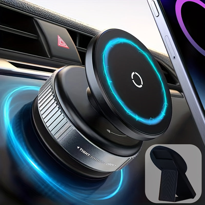360-Degree Adjustable Magnetic Phone Holder, Designed for New Vehicles, Multifunctional Navigation Mount, Compatible with Cars, Gyms, Mirrors, And Smooth Surfaces, Featuring a Non-Adhesive Suction Cup