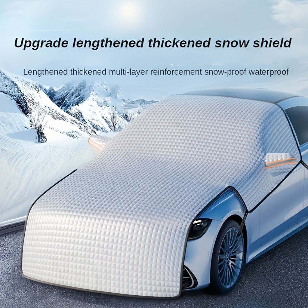 Windshield Snow Cover & Sun Shade Universal Fit – Thickened All-Season Front Window Frost Ice Guard & UV Sunshade Protector for Cars SUVs Trucks