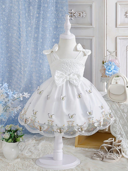Girls' Bow Detail Dress - Summer