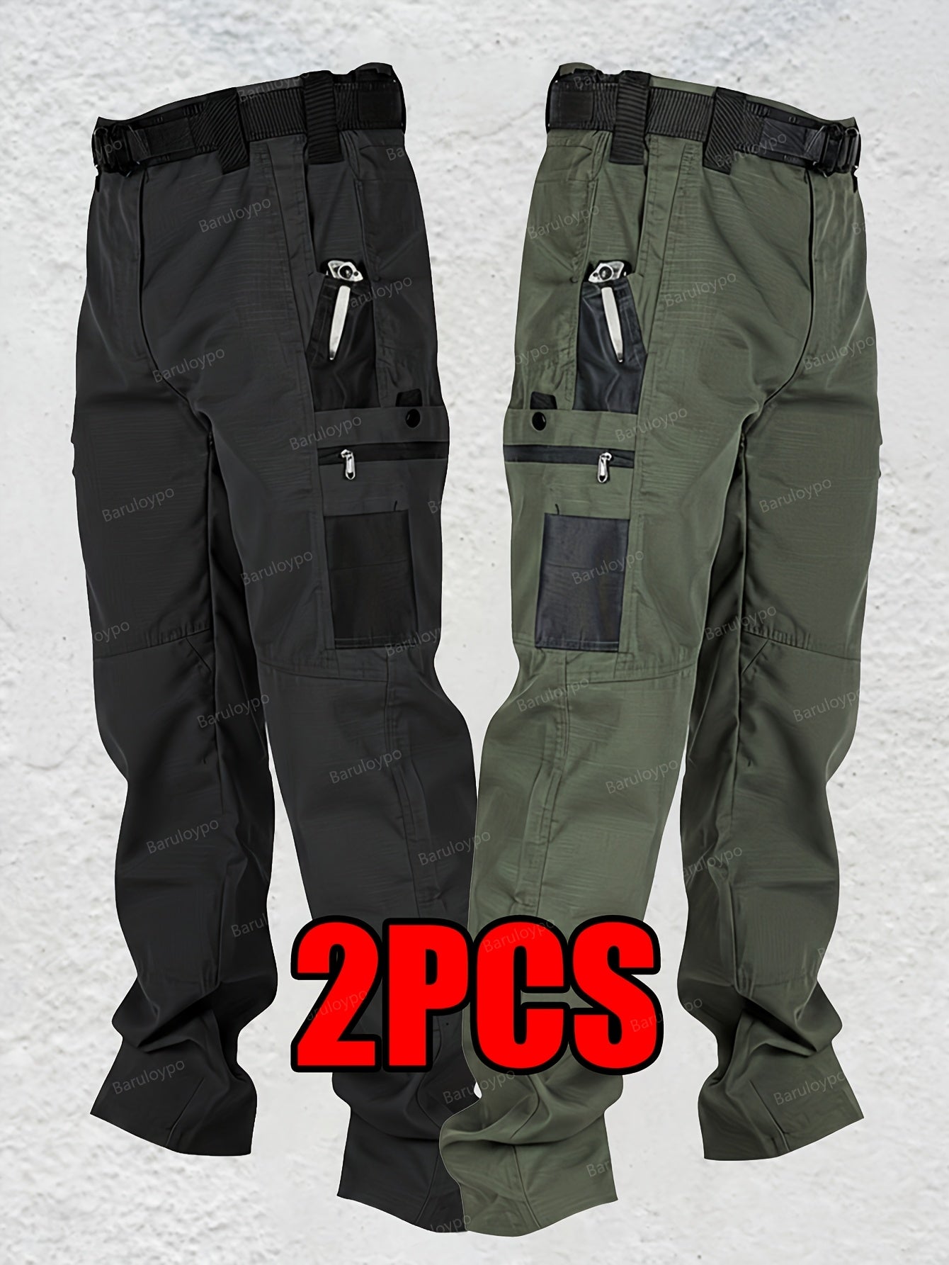 Men's Cargo Pants - Multi Pocket Workwear Style 874469