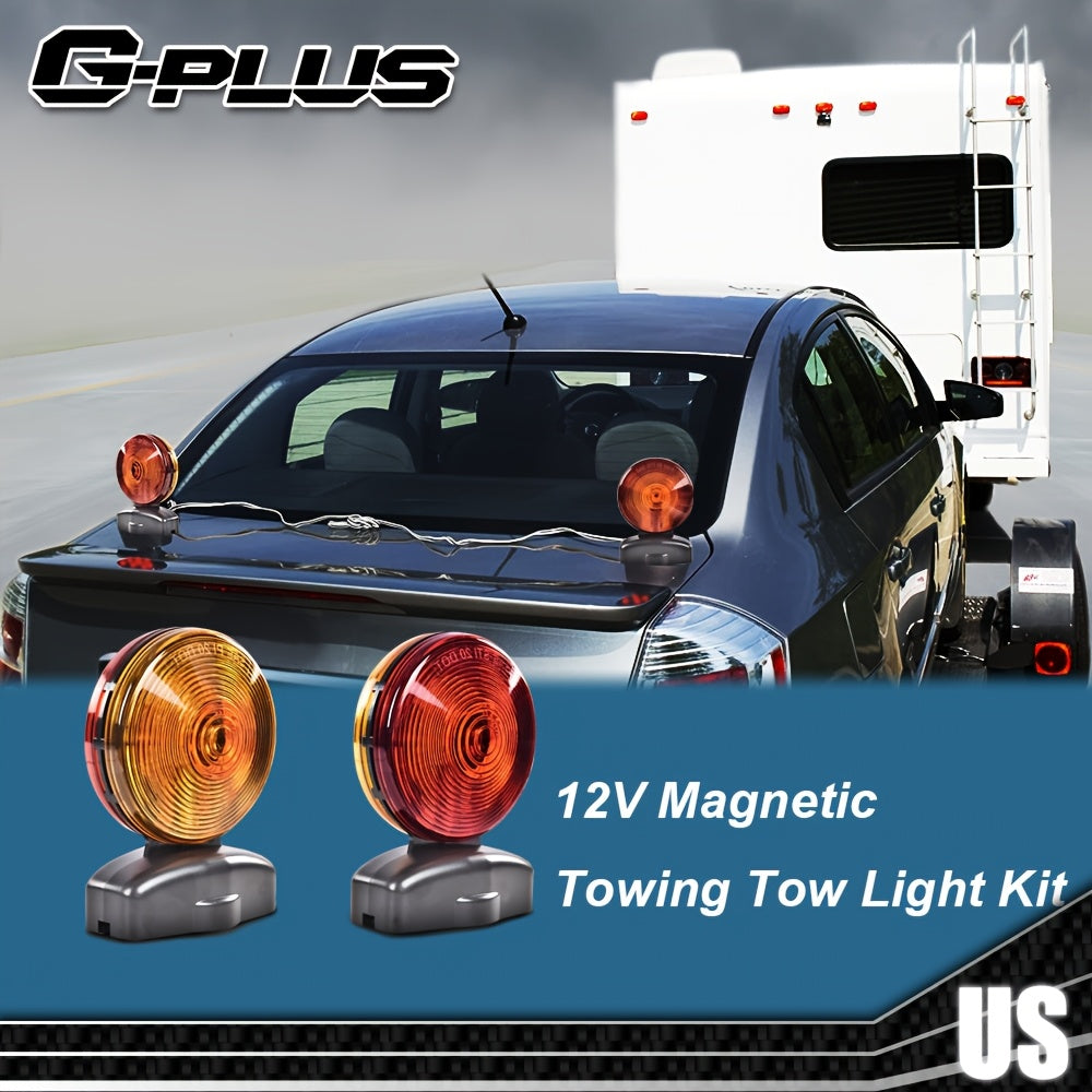 Magnetic Towing Light 12V Tow Trailer Lights Brake Tail Signal 12 Volt Kit,, Wire Trailer Lights Kit