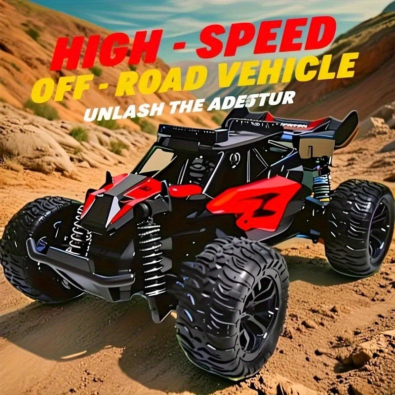 RC Off-Road Car with LED Lights for Kids Ages 6+ – High Speed All-Terrain Remote Control Buggy Light-Up RC Truck for Boys & Girls, Best Birthday Christmas Holiday Gift