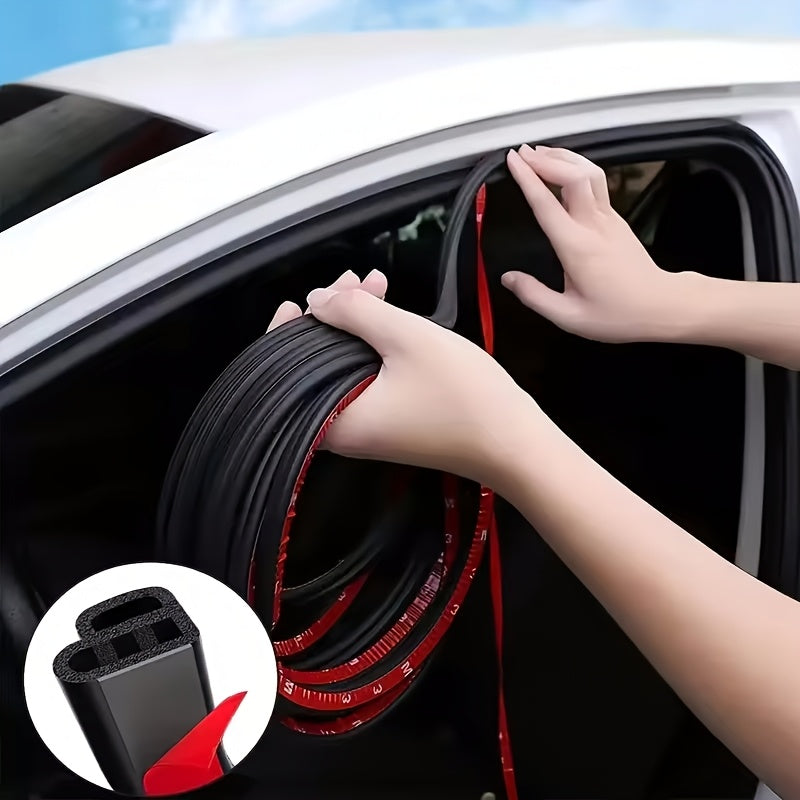 16.73Ft/510Cm Noise Reduction Car Door Window Sealing Strips, Universal Self-Adhesive Rubber Strip, Automotive Seal Strip, Sound Insulation Effect, Shock Absorption, Suitable for Cars, Trucks, Suvs, Rvs