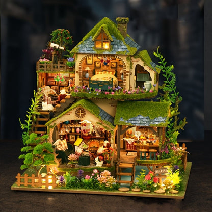 DIY Wooden Forest Hut Model Kit Handcrafted Miniature Cabin Assembly Set for Adults Teens – No Glue Laser-Cut Wood 3D Puzzle Creative Home Decor Gift for Birthday Christmas Valentine's Day