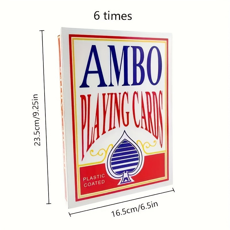 Giant Playing Cards 4x 6x Jumbo Size Poker Cards – Extra Large Card Game Set for Outdoor Party Backyard Fun Family Game Night Kids Adults Gift