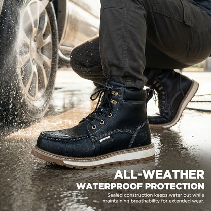 Men's Work & Safety Boots - Steel Toe Protection & Non-Slip Sole 732389